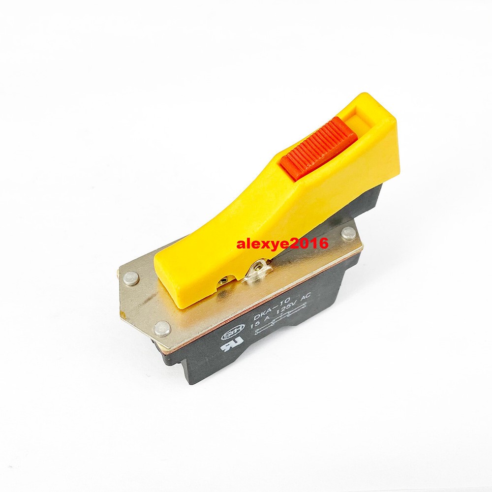 STH DKA-10 Switch 15A 125V AC Yellow Button with Red Small Locking Button