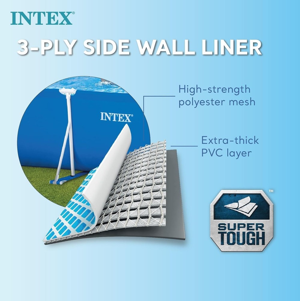 Intex 28279 14 ft.x33 in.Rectangular Above Ground Backyard Pool w/Filter