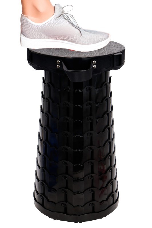 Portable Telescoping Stool Black