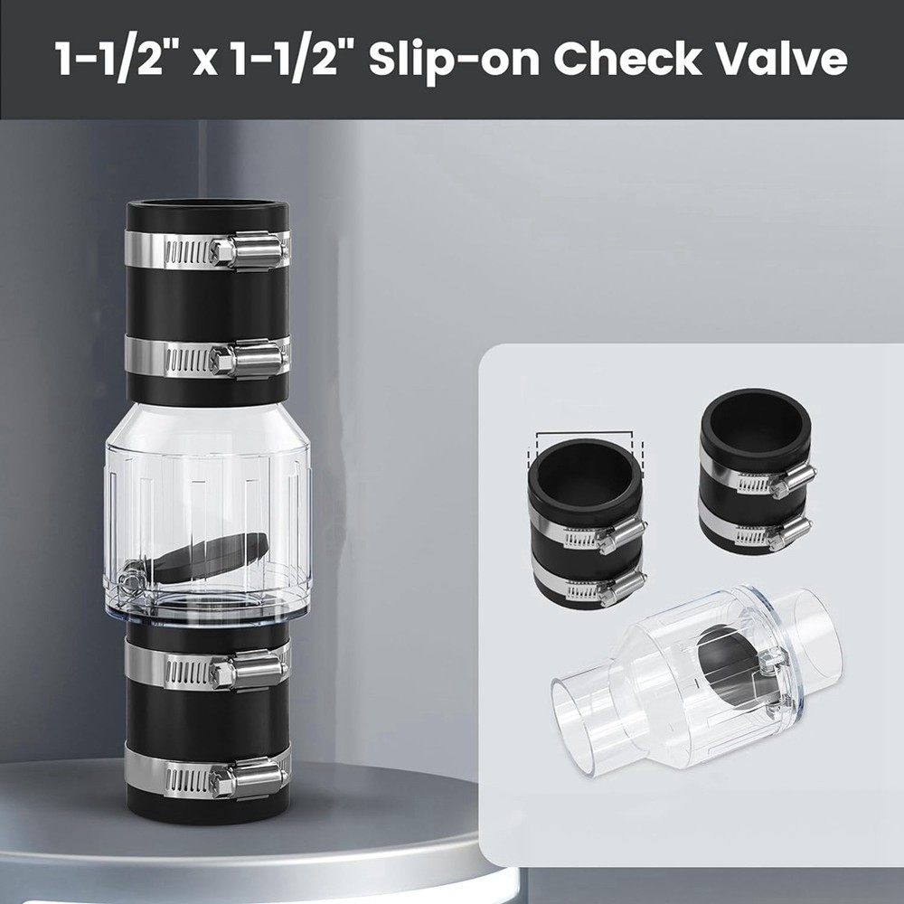 1-1/2inch Check , Quiet Sump Pump Check Replacement with Spring-Loaded9448