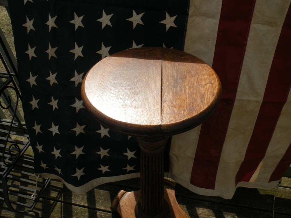 Solid Oak antique tall plant stand
