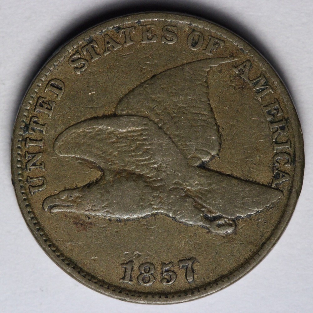 1857 Flying Eagle Cent Penny VF E110 KINM