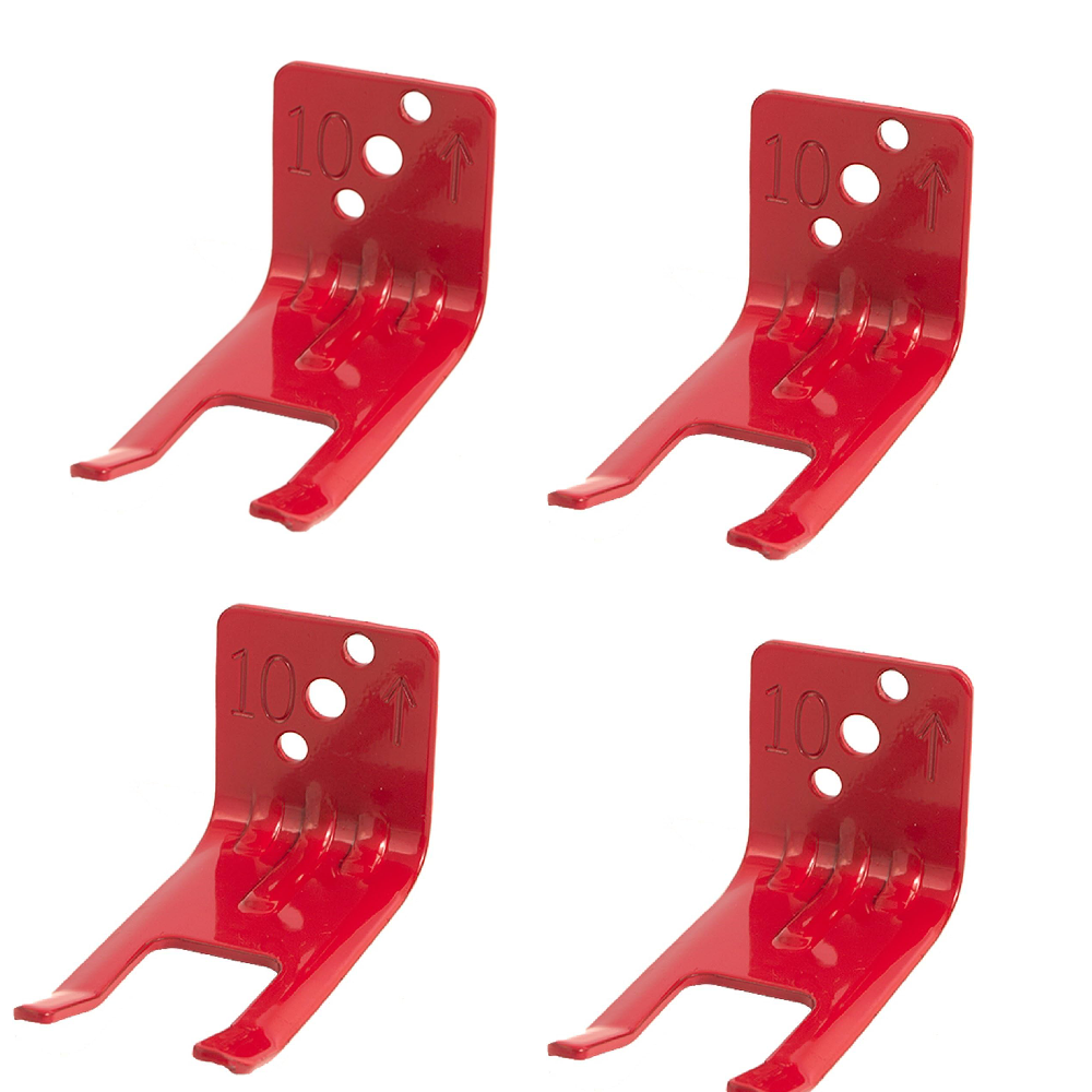 (4 Wall Hooks) Fire Extinguisher Wall, Hook, Mount, Bracket - Screws and Washers