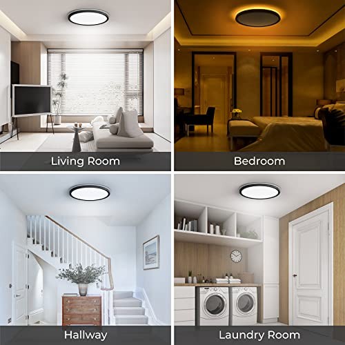 12 inch LED Flush Mount Ceiling Light with Night Light, 2400LM Dimmable,