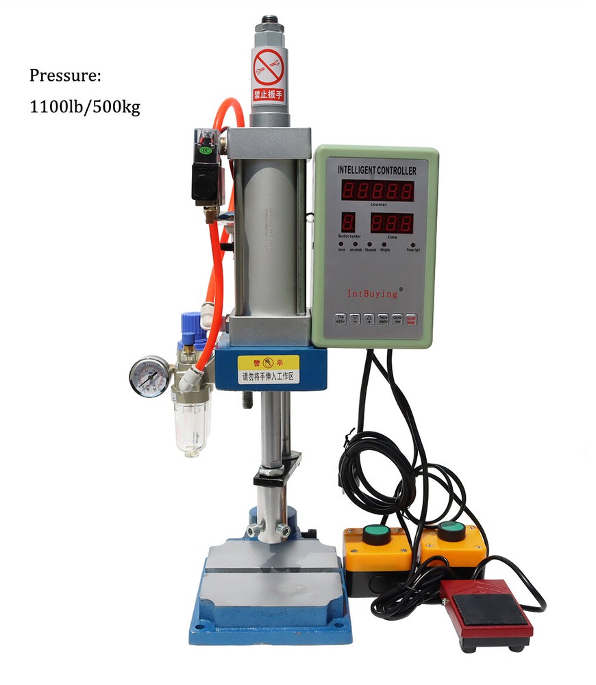 110V 1100Lb/500kg Pneumatic Punch Press Machine with Display Controller