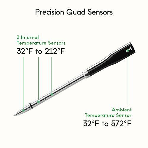 Smart Wireless Meat Thermometer with Ultra-Thin Probe Unlimited Range Bluetooth