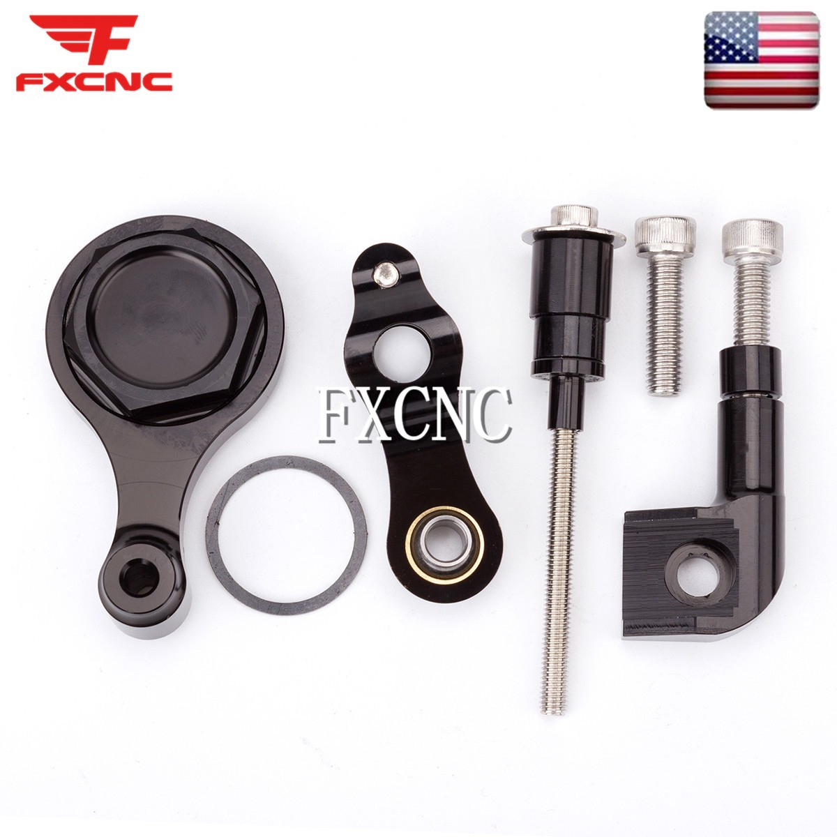 Steering Damper & Mount Bracket Kit Set For Yamaha YZF R6 2006-2020 R1 2006-2018