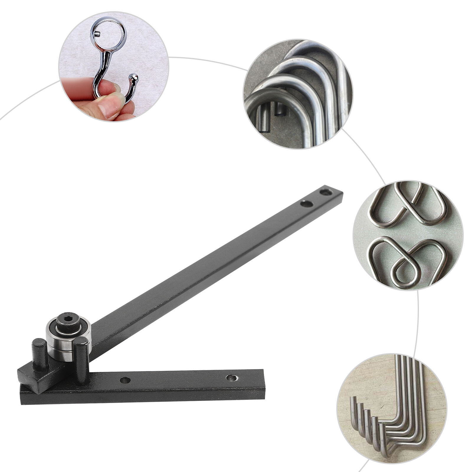 Hand Bender 2-10mm Manual Bending Bender Mini Flat Bar Rod Bender 180° 45# Steel