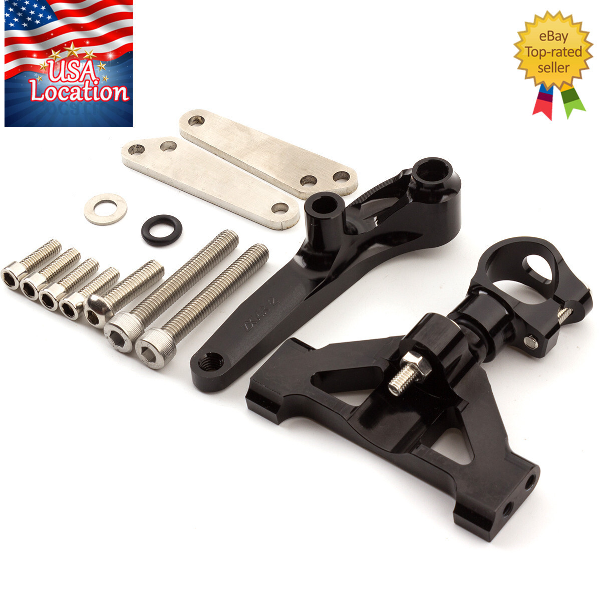 For Kawasaki Ninja ZX14R 2006-2022 Carbon Fiber Steering Damper Bracket Mounting