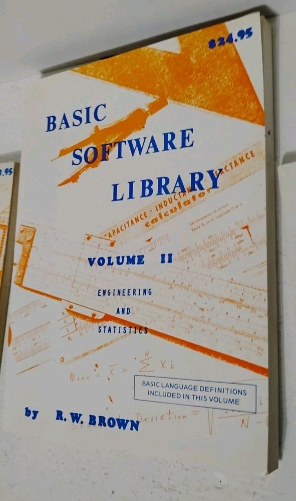 BASIC Software Library Vol II, V, VIII- R.W. Brown Programming Set Vintage