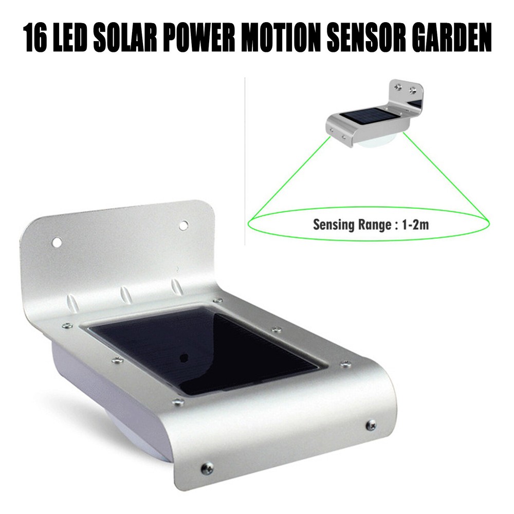 16 LED Solar Power Motion Sensor Garden Security Lamps Outdoor Light Waterproof