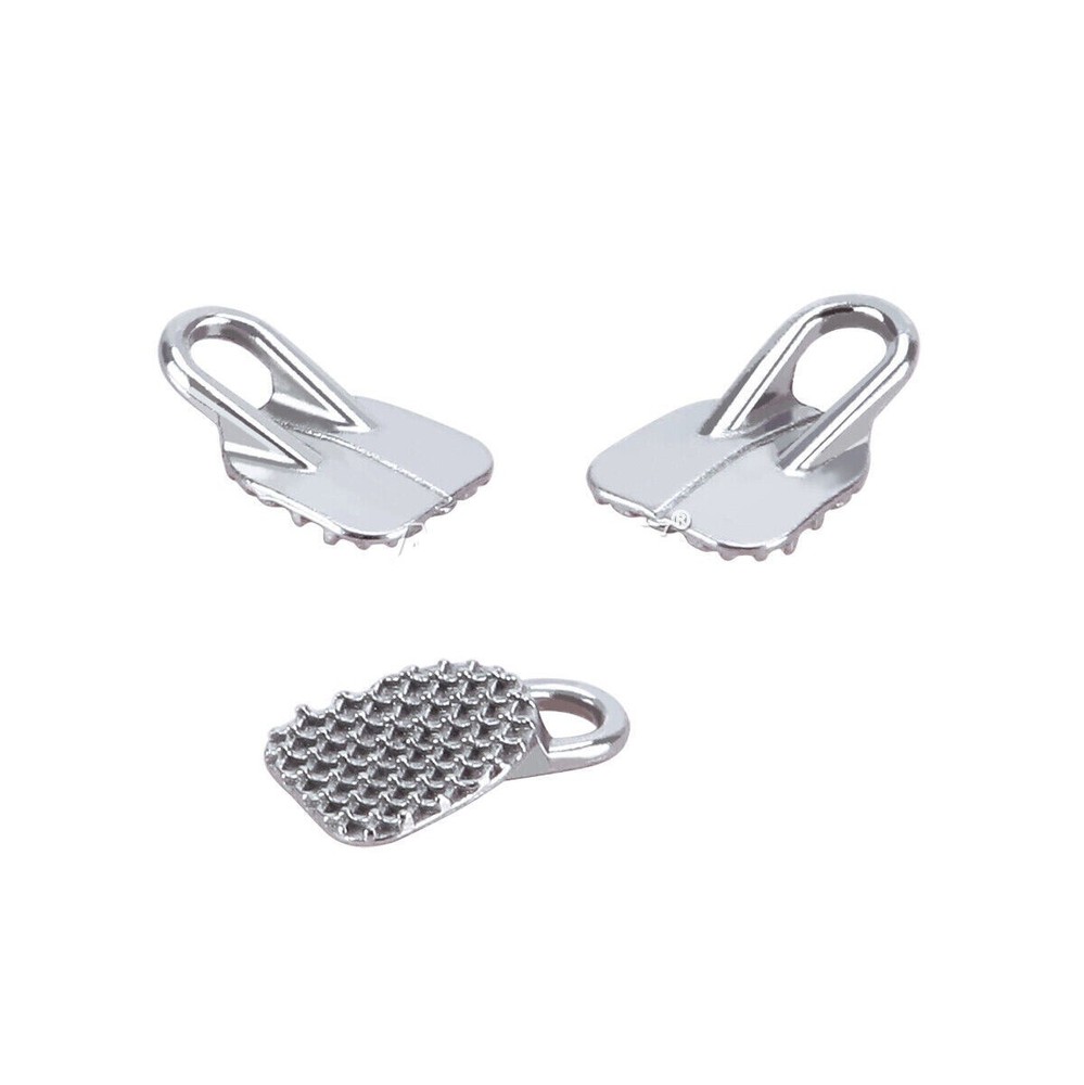 10 Pcs Dental Orthodontic Lingual Button Traction Hook Rectangular MIM Monoblock