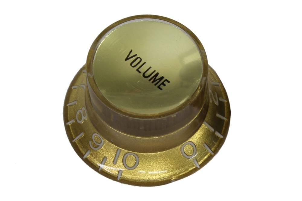Bell Hat Knobs Gold w/ Smooth Gold Reflectors for Import guitars