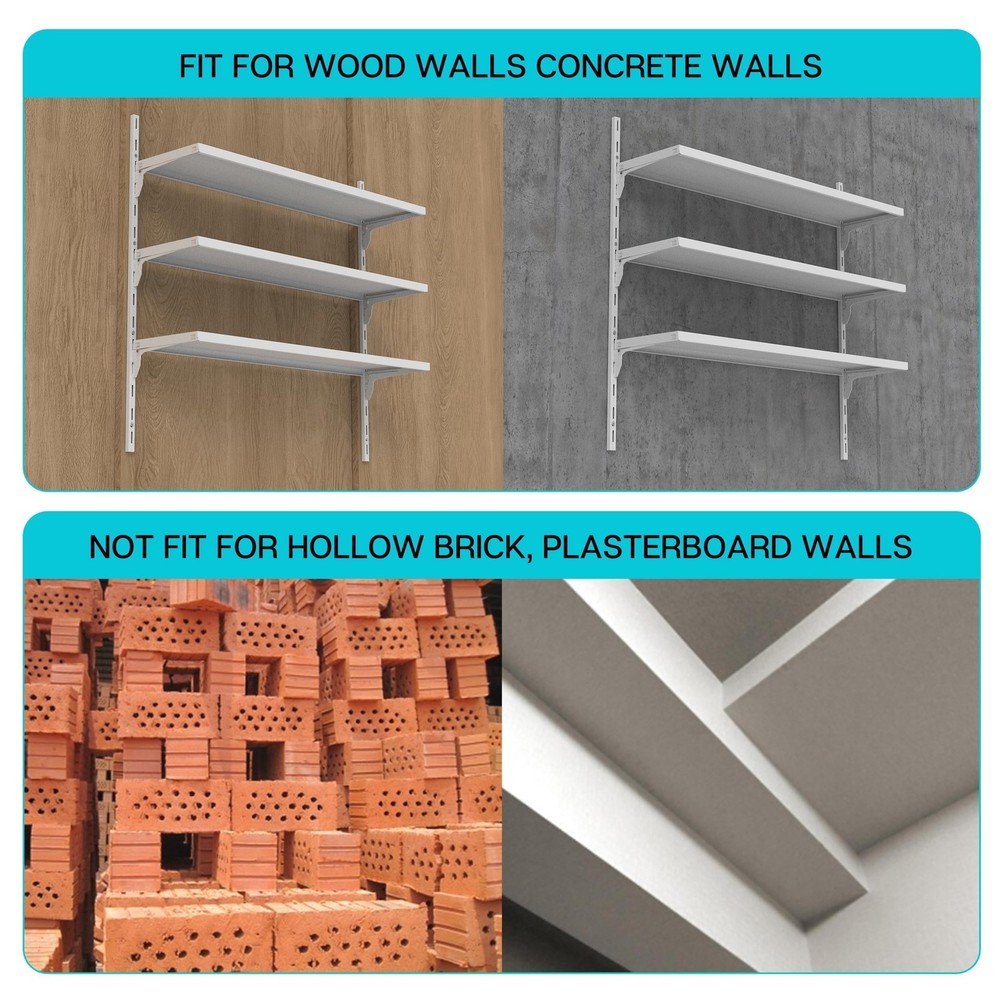 8" Deep ×32″ Long Adjustable Deep Floating Shelves for Wall 3‑T