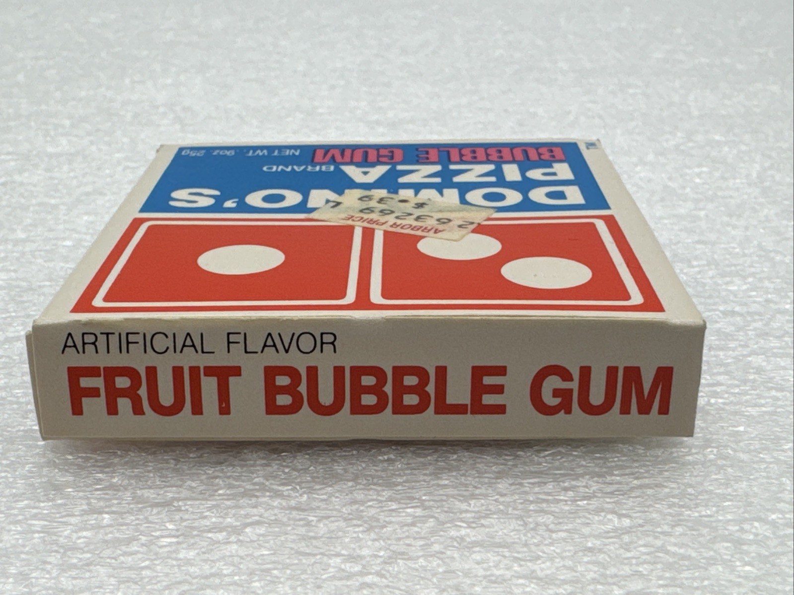 Vintage 1989 NOS Domino's Pizza Brand Bubble Gum Unopened Candy Novelty Box 9oz