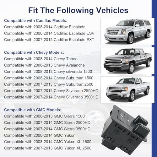 Trailer Brake Control Switch Compatible with 2007-2014 Chevy Tahoe Avalanche