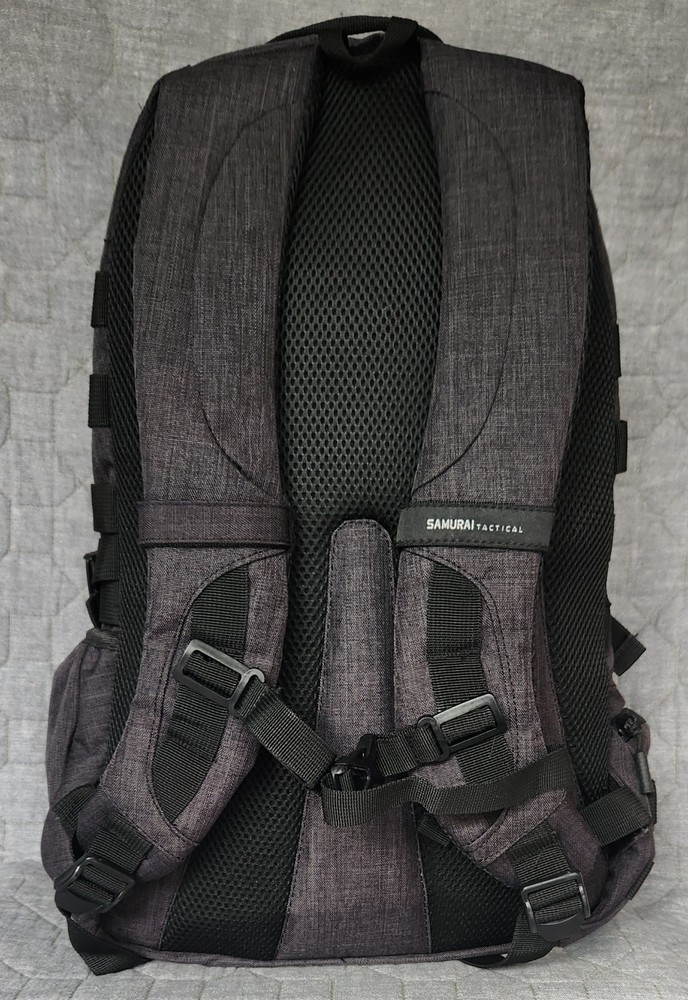 EUC Samurai Tactical Day Pack Backpack in Black/Gray Heather