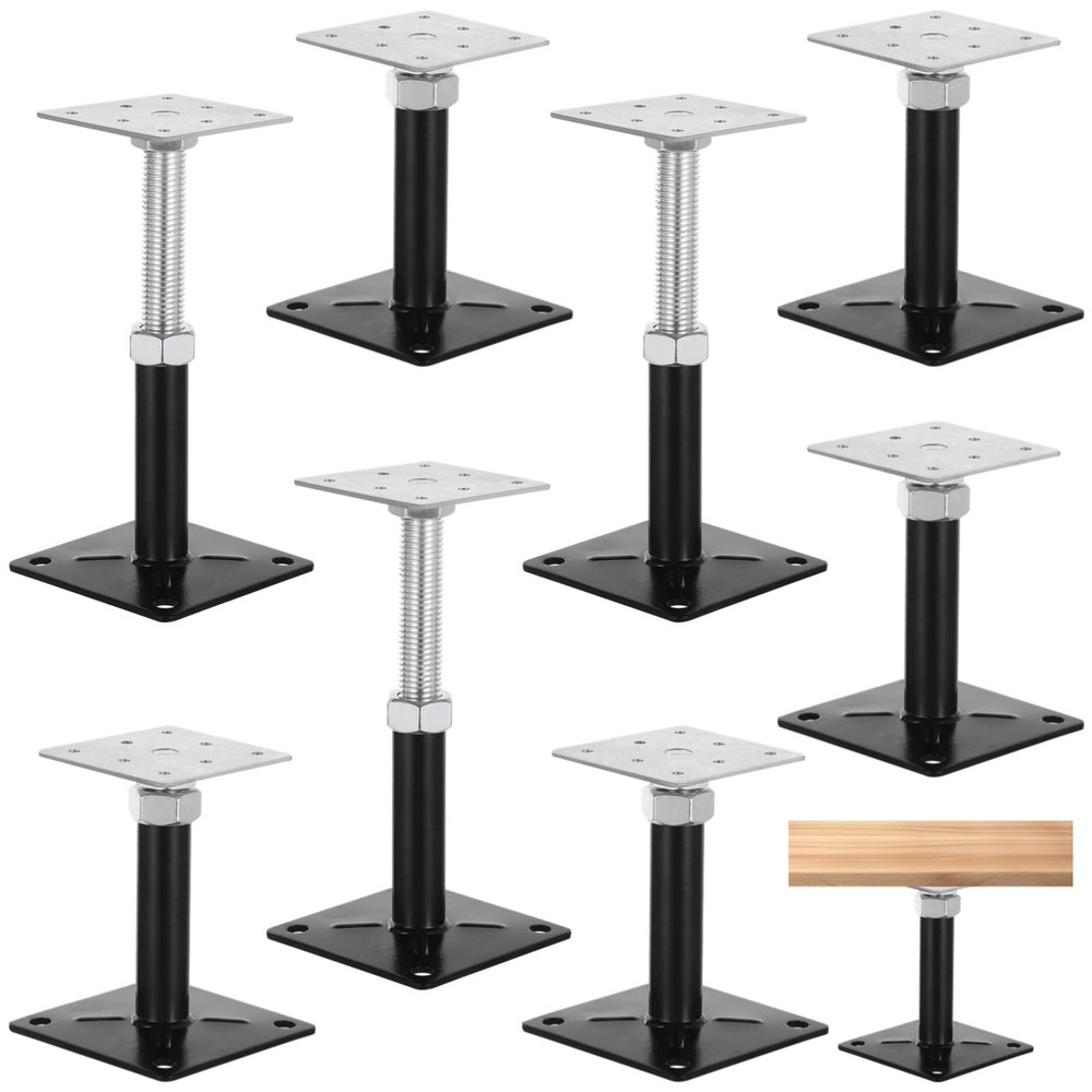 8 PCS Heavy Duty Adjustable Floor Jacks for Deck & Patio Support