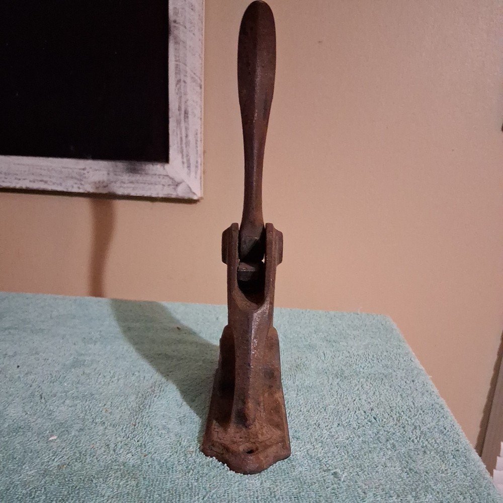 Antique Cast Iron Seal Embosser Stamp Press