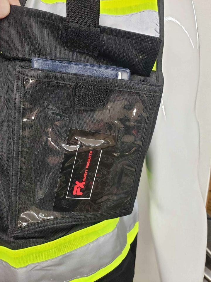 HIGH VISIBILITY BLACK SERIES Safety Vest Solid Front Mesh Back