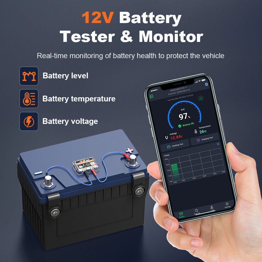 Ancel BM200 Car Battery Charging Bluetooth 12V Battery Tester for iPhone Android
