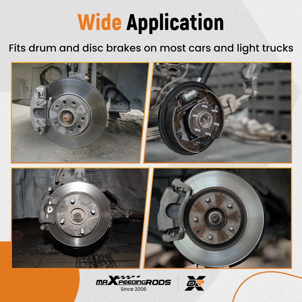 15PC Brake Tool Kit Drum & Disc with Brake Spring Pliers Compressor Puller