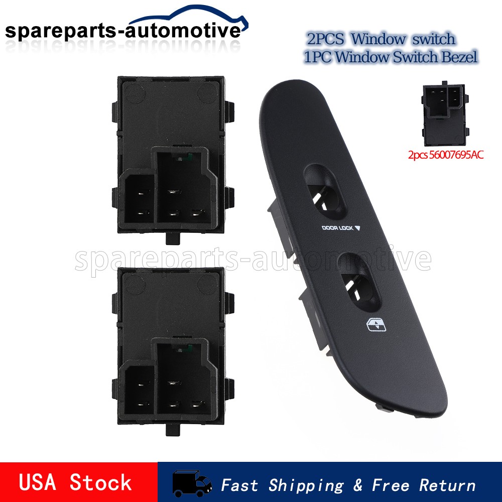 Passenger Side Window Switch Panel Control & Bezel For Dodge Ram 1500 2500