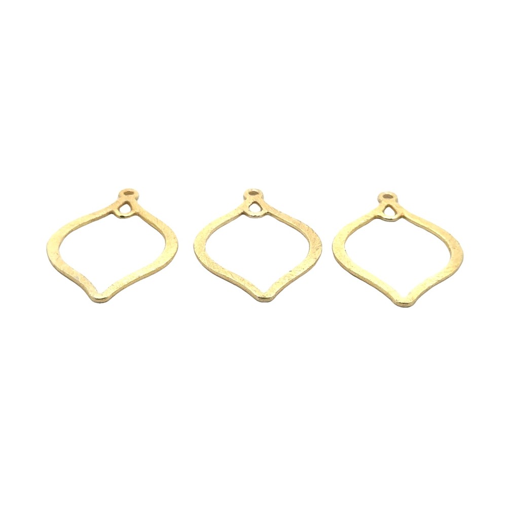 Gold Finish, Silver Plated & Gunmetal E-Coated Brushed Two Loop Earring Componen