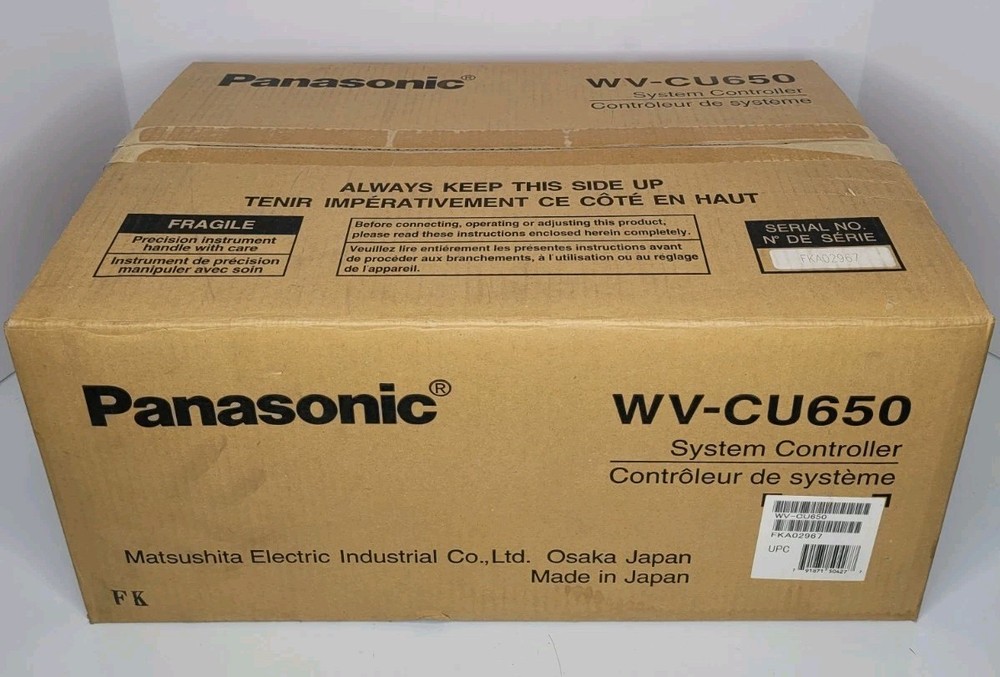 Panasonic Security System Controller - WV-CU650 Keyboard, Joystick New In Box