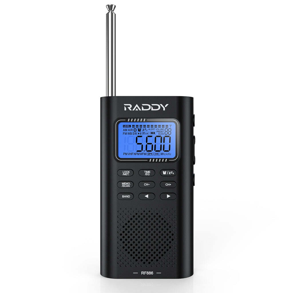 Raddy RF886 Shortwave Radio | AM/FM/SW/VHF/WB | Bluetooth Connection