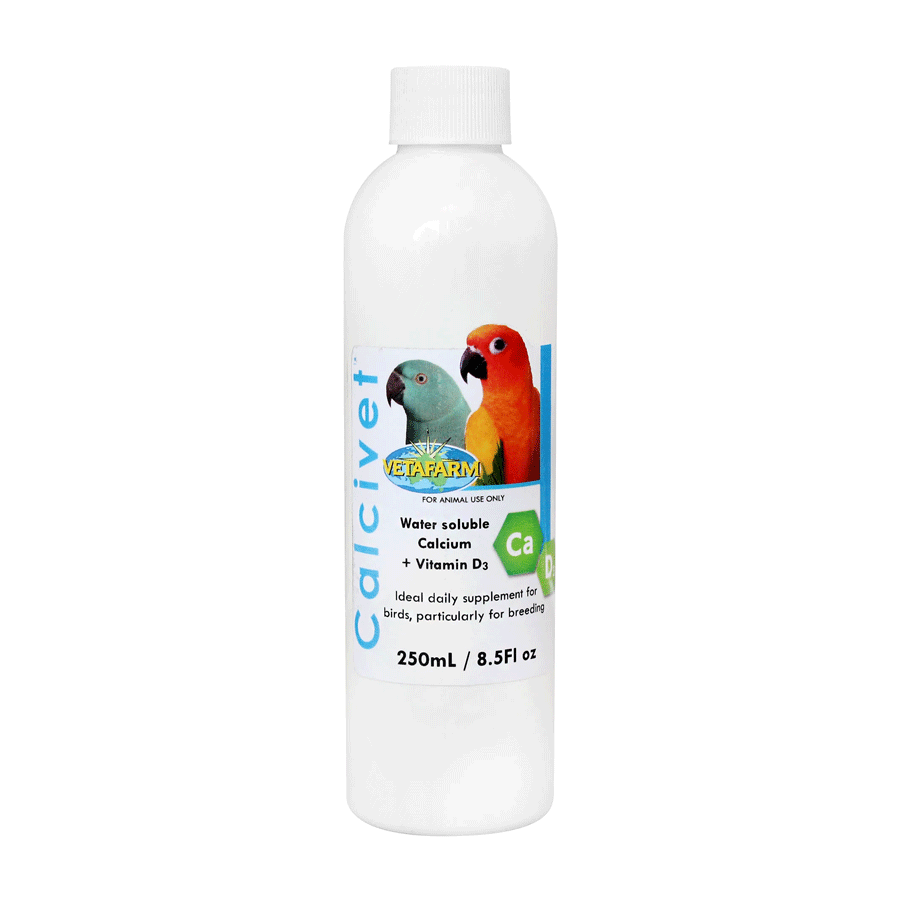 Vetafarm Calcivet - Calcium & Vitamin D3 Supplement for Birds 50ml 100ml 250ml