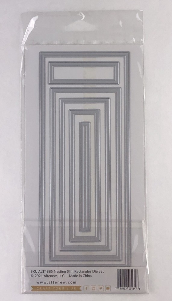 Altenew Nesting Slim Rectangles Dies Set Slimline New