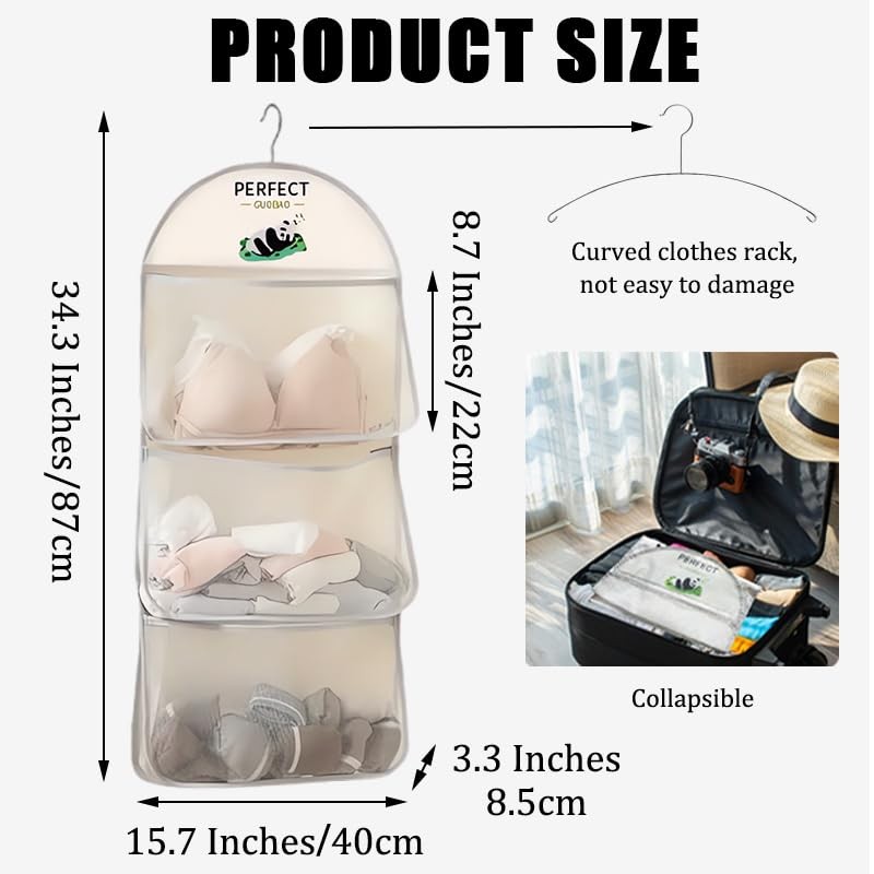 Multi Purpose Multi Layer Mesh Storage Hanging Bag,Hanging Storage with 1