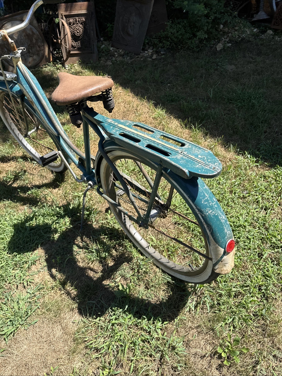 Vintage 1940s 50s Columbia Blue & White All Original Girls Bicycle