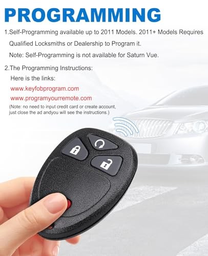 4-Button Car Key Fob Replacement: 2 Pcs Keyless Entry Remote 4Btn-OUC60221