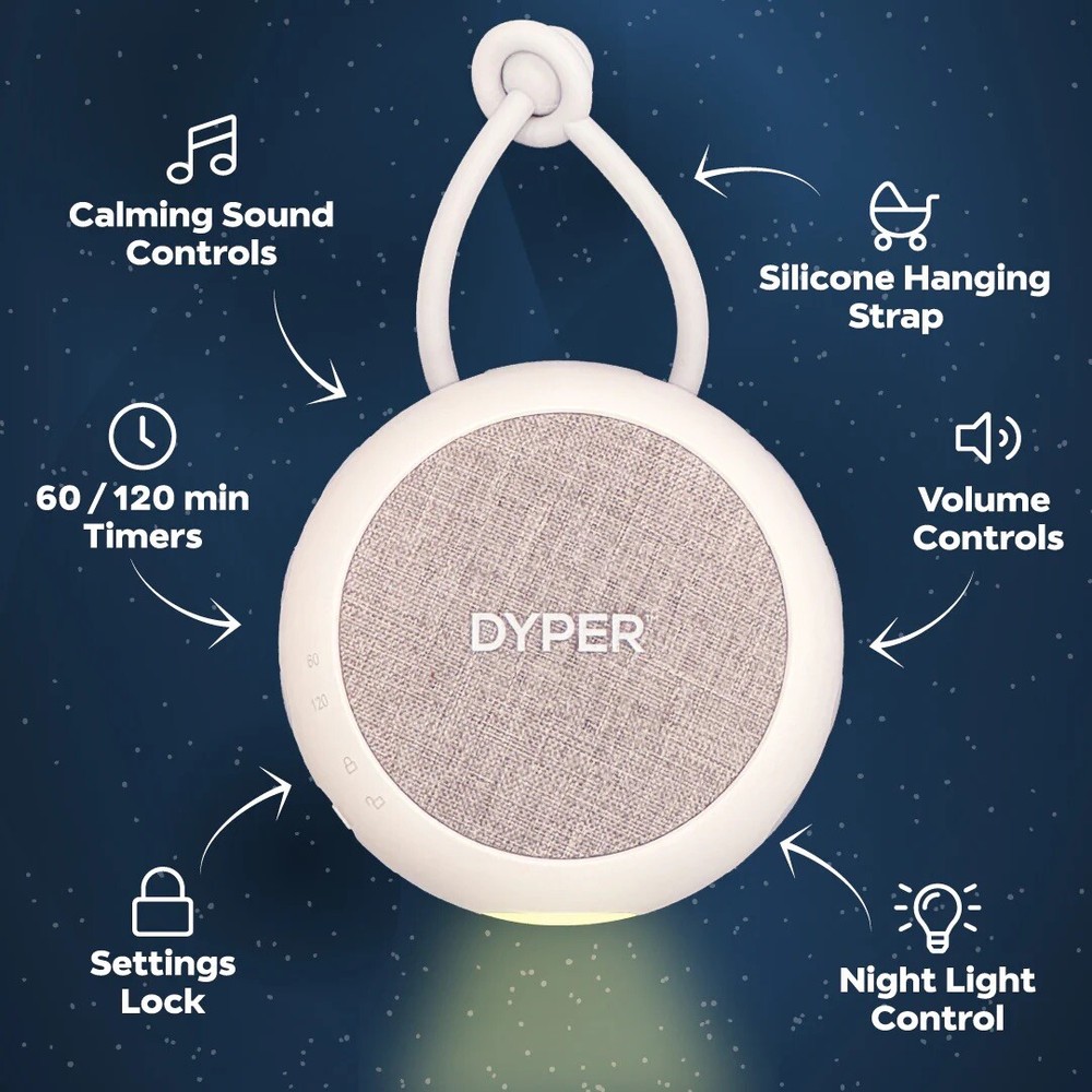 Dyper Sleeptasic Sound Machine & Nightlight