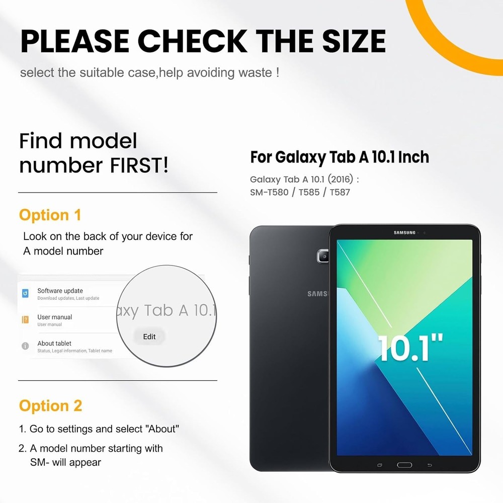 Robust Protective Case for Galaxy Tab A 10.1 - Screen Protector and Hand Strap