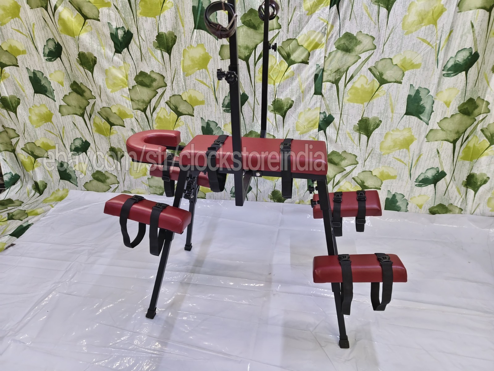 Portable Heavy Duty Bench Table Wine Color