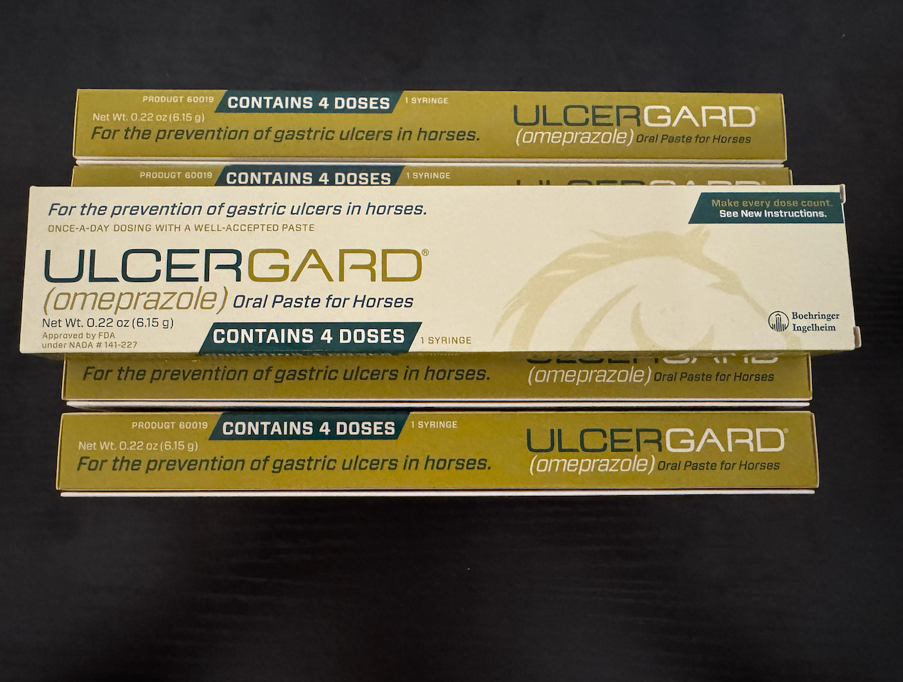 6 PACK Merial UlcerGard Omeprazole Paste for Horses see photos EXP 07/2026 (New)