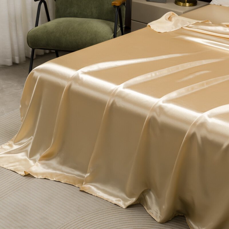 Satin Silk For Bedding Flat Bed Sheet / Pillowcase / Flat Sheet Queen/King Bed