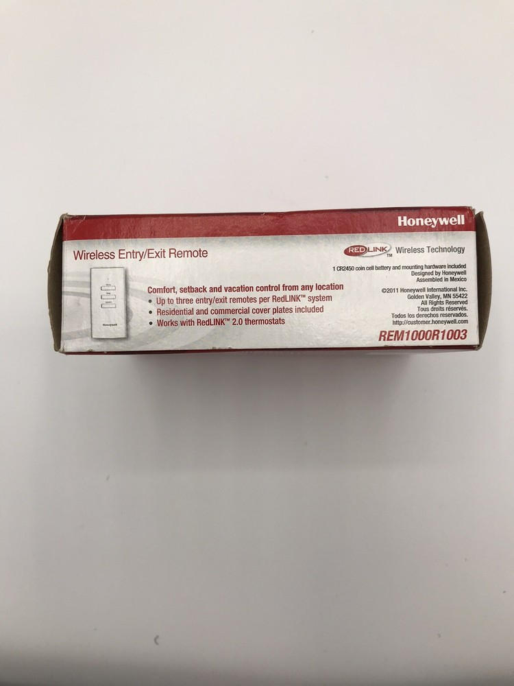 HONEYWELL REM1000R1003 WHITE WIRELESS ENTRY/EXIT REMOTE