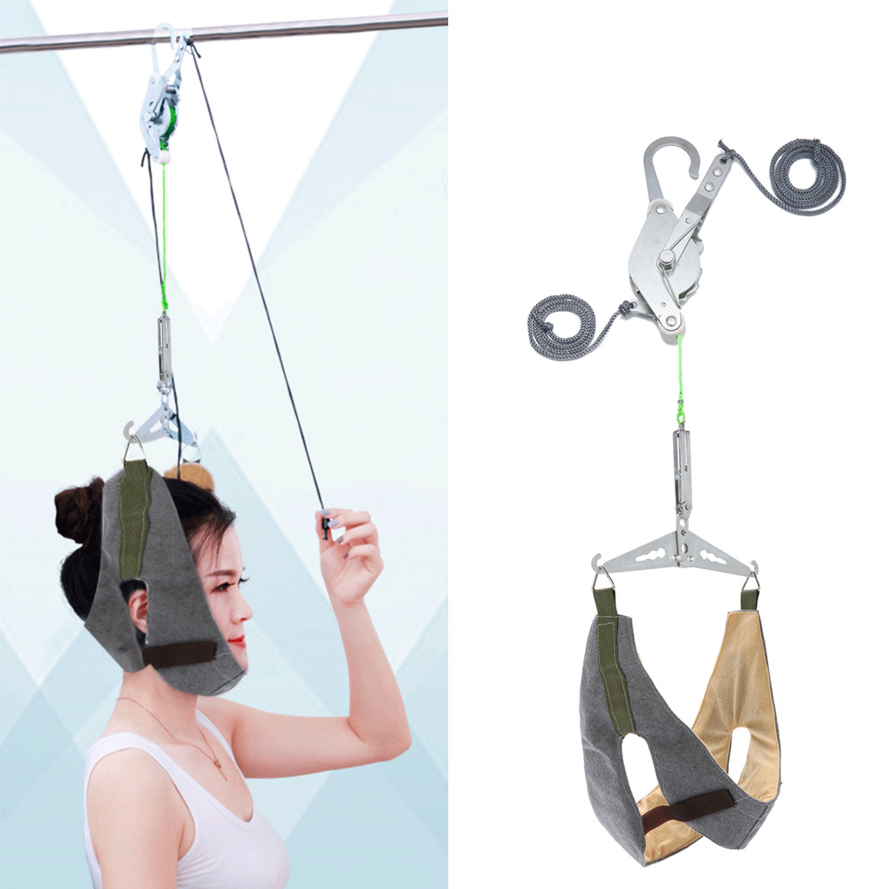 Neck Cervical Traction Device Stretcher Pain Relief Support Spinal Decompression