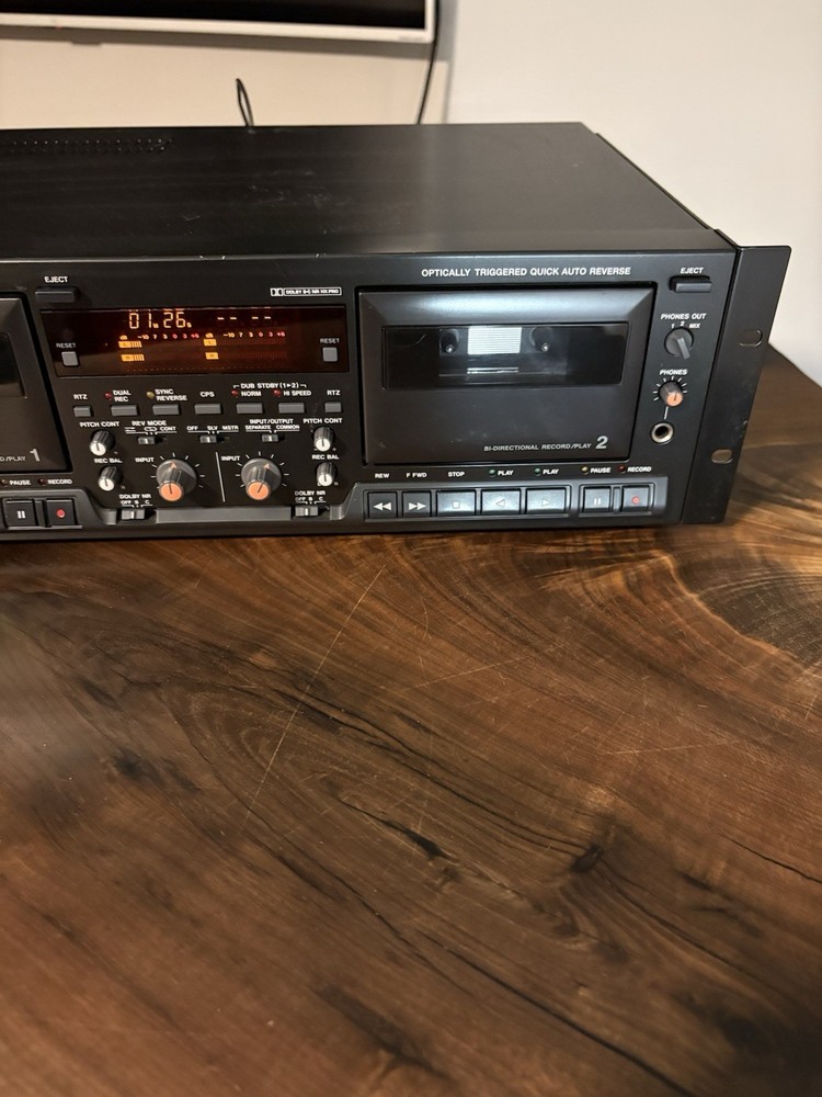 TASCAM Model 322 Professional Dual Cassette Deck Tested, Working Order