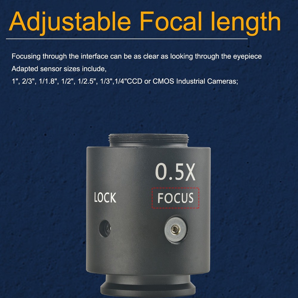 0.5X Microscope Interface Adjustable Focal Length 30mm Microscope Interface