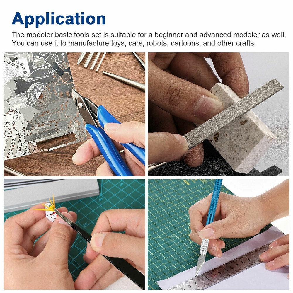 Basic Modeler Tool Set 24pcs,Craft Car Model Assembling Building Kit for Gundam