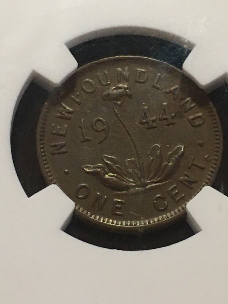 1944c NGC Graded Newfoundland Small Cent 1¢**EF-45** Cert# 024