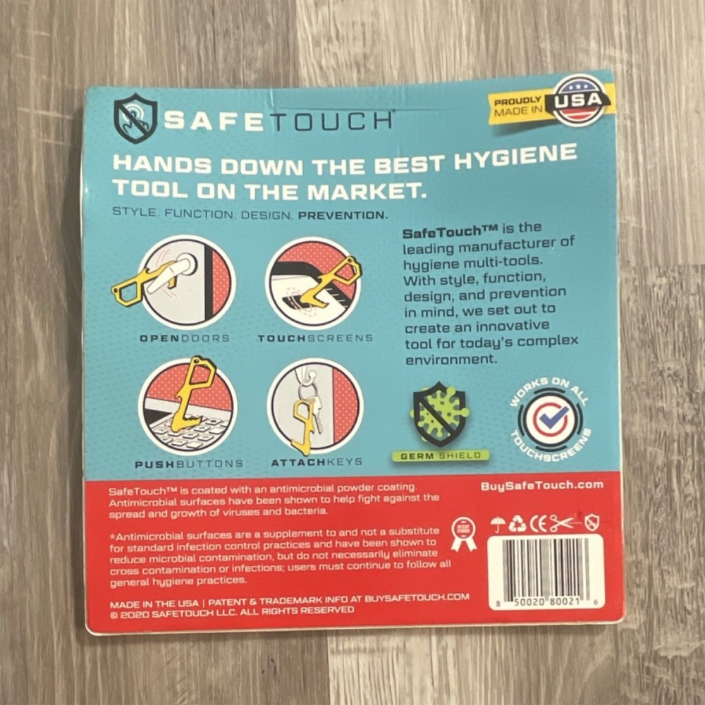SafeTouch Multi-Tool 2 Pack Antimicrobial Powder Coat Button Pusher Opener