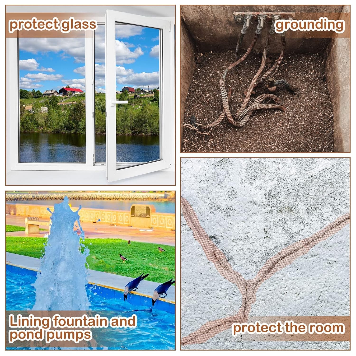 12 Inch X 10 Ft Copper Mesh Screen 99.9% Pure Copper 40 Mesh Roll Wire Fabric