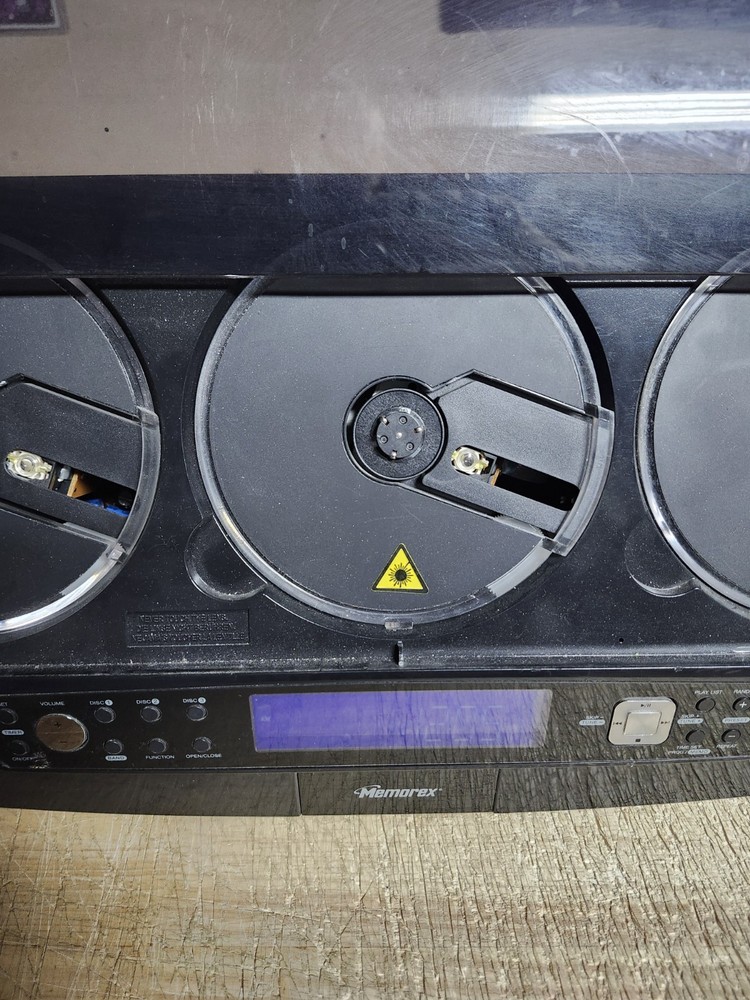 Memorex MX4143 3 CD Micro System Stereo Used Tested