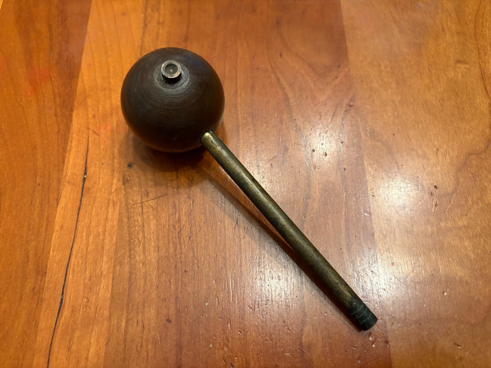 Vintage Muzzleloader Bullet Starter Brass & Wood